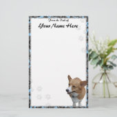 Gepersonaliseerde Pembroke Welsh Corgi Stationery  Briefpapier (Staand voorkant)
