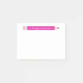 Gepersonaliseerde Pencil Teacher Notitieblok, Aang Post-it® Notes (Voorkant)