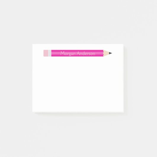 Gepersonaliseerde Pencil Teacher Notitieblok, Aang Post-it® Notes (Voorkant)