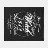 Gepersonaliseerde pendel heks proeven Gothic Fleece Deken (Voorkant (Horizontaal))