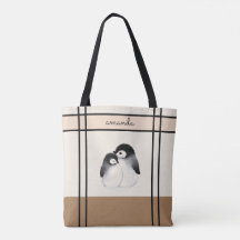 Gepersonaliseerde Penguin Canvas tas