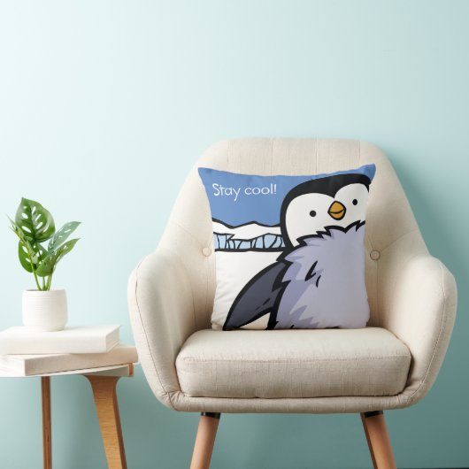 Gepersonaliseerde Penguin Chick Close Up Kussen (Stoel)