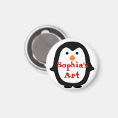 Gepersonaliseerde Penguin Child's Artwork Magnet (Voorkant / Achterkant)