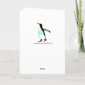 Gepersonaliseerde Penguin Happy Birthday Wenskaart Kaart (Achterkant)