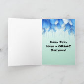 Gepersonaliseerde Penguin Happy Birthday Wenskaart Kaart (Binnen)