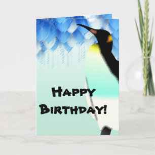 Gepersonaliseerde Penguin Happy Birthday Wenskaart Kaart