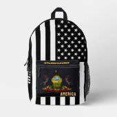 Gepersonaliseerde Pennsylvania Vlag tas, Amerikaan Bedrukte Rugzak (Voorkant)