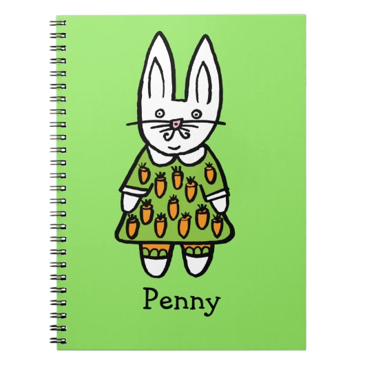 Gepersonaliseerde Penny het Konijn Notitieboek (Voorkant)