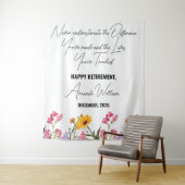 Gepersonaliseerde Pensioen Deken bloem Custom Gift Wandkleed (In situ)