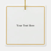 Gepersonaliseerde pensioen Keepsake Hangende Plein Keramisch Ornament (Achterkant)