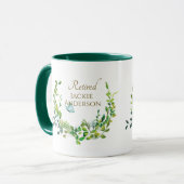 Gepersonaliseerde Pensioen Mok Botanisch Goud (Voorkant links)