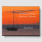 Gepersonaliseerde Pensioen Party Boek, Zeilboot Gastenboek (Voorkant)