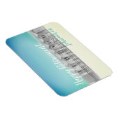 Gepersonaliseerde pensioen strandhut magneet (Rechterzijde)