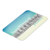 Gepersonaliseerde pensioen strandhut magneet (Linkerzijde)