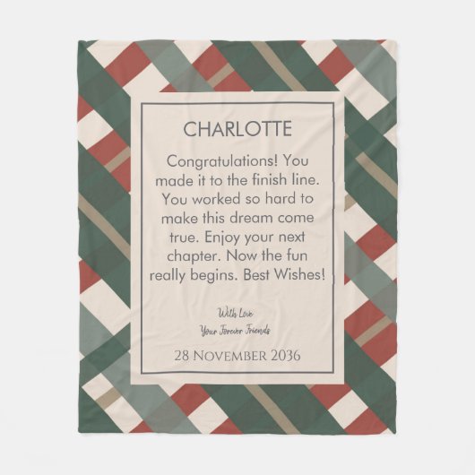 Gepersonaliseerde pensioenfondsen fleece deken (Voorkant)