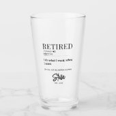 Gepersonaliseerde pensioengift – Gepensioneerde de Glas (Voorkant)