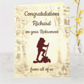 Gepersonaliseerde pensioengroet kaart (Gele Bloem)