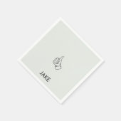 Gepersonaliseerde pensioenleeftijd duimt cocktail servet (Hoek)