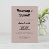 Gepersonaliseerde pensioenpartij kaart (Staand voorkant)