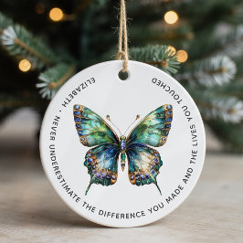 Gepersonaliseerde pensionering Dank u Keramisch Ornament