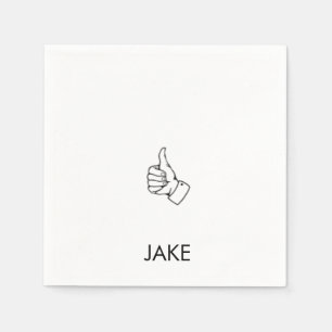 Gepersonaliseerde pensionering duimt cocktail omho servet