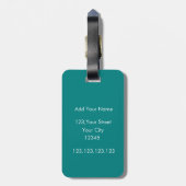 Gepersonaliseerde pensionering leraar Blauwgroen m Bagagelabel (Achterkant verticaal)