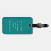 Gepersonaliseerde pensionering leraar Blauwgroen m Bagagelabel (Achterkant horizontaal)