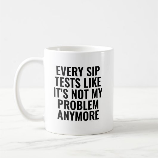 Gepersonaliseerde pensionering Mok, elke slok smaa Koffiemok (Links)