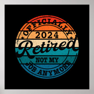 Gepersonaliseerde pensionering officieel gepension poster