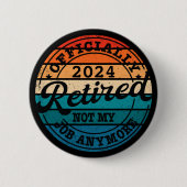 Gepersonaliseerde pensionering officieel gepension ronde button 5,7 cm (Voorkant)