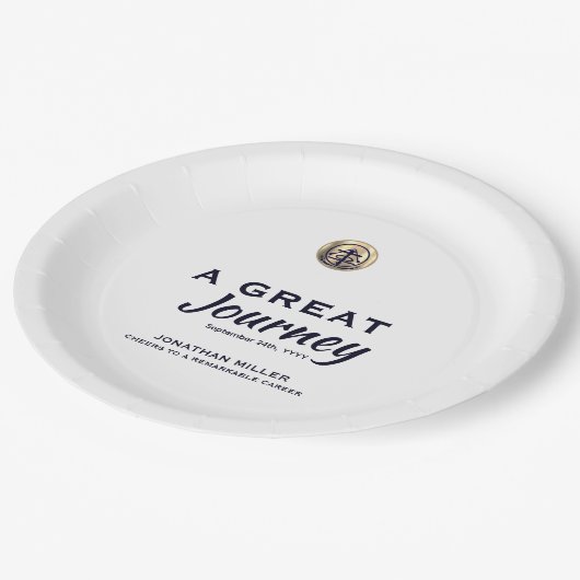 Gepersonaliseerde pensionering partij papier Borde Papieren Bordje (Gekanteld)