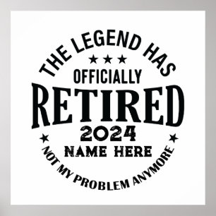 Gepersonaliseerde pensionering The Legend is met p Poster