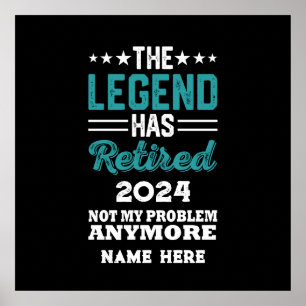 Gepersonaliseerde pensionering The Legend is met p Poster