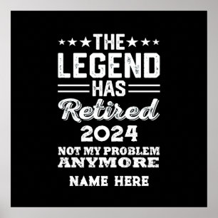 Gepersonaliseerde pensionering The Legend is met p Poster