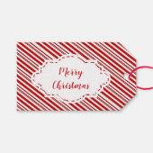 Gepersonaliseerde pepermunt snoep streep cadeaulabel (Voorkant (Horizontaal))