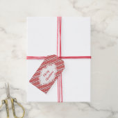 Gepersonaliseerde pepermunt snoep streep cadeaulabel (Met Touw)
