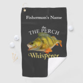 Gepersonaliseerde Perch Whisperer Dark Gevist hand Golfhanddoek (Insitu)