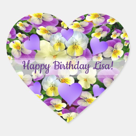 Gepersonaliseerde perfecte hart sticker (Voorkant)