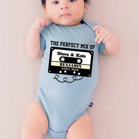 Gepersonaliseerde perfecte mix van papa en mama romper