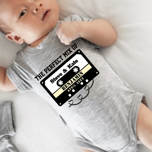 Gepersonaliseerde perfecte mix van papa en mama romper