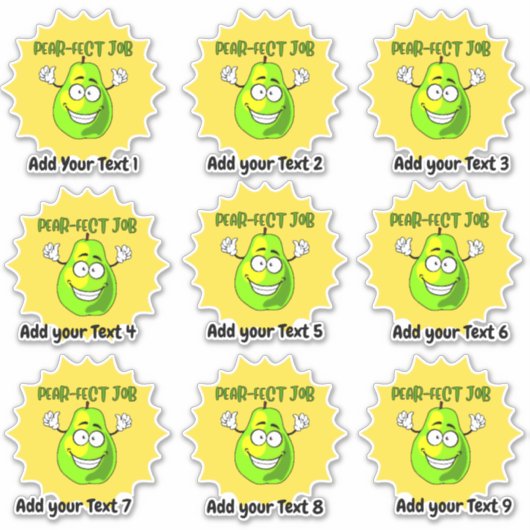 Gepersonaliseerde perfecte Sticker voor functieond (Voorkant)