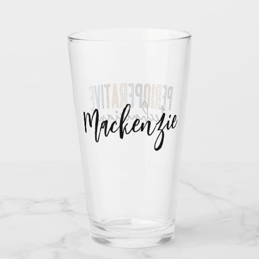 Gepersonaliseerde perioperatieve technicus glas (Achterkant)