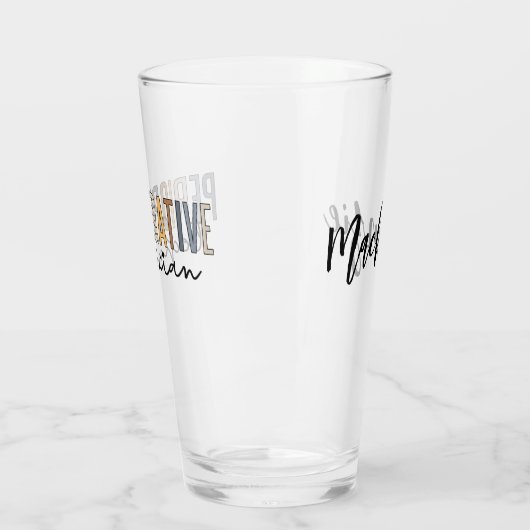 Gepersonaliseerde perioperatieve technicus glas (Links)