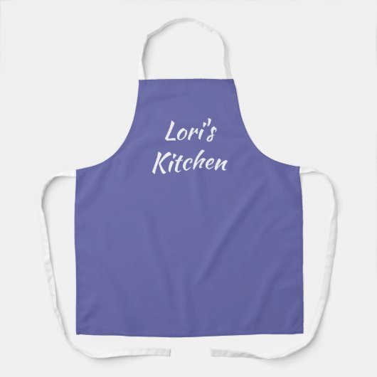 Gepersonaliseerde Periwinkle Apron Schort (Voorkant)