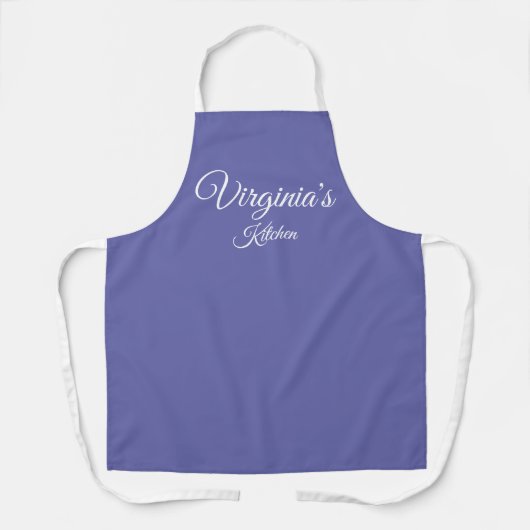 Gepersonaliseerde Periwinkle Apron Schort (Voorkant)