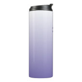 Gepersonaliseerde Periwinkle en Witte Ombre Thermosbeker (Gedraaid links)