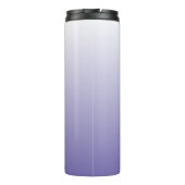 Gepersonaliseerde Periwinkle en Witte Ombre Thermosbeker (Achterkant)