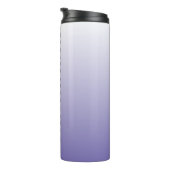Gepersonaliseerde Periwinkle en Witte Ombre Thermosbeker (Geroteerd rechts)