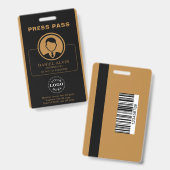 Gepersonaliseerde perskaart met foto-ID en streepj Badge (Front & Back)