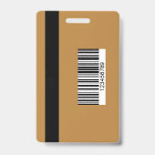 Gepersonaliseerde perskaart met foto-ID en streepj Badge (Back)